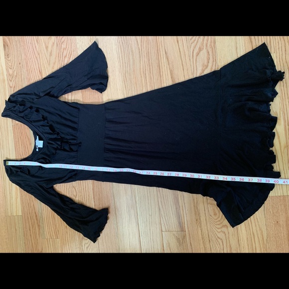 Ruffle Black Dress - Picture 4 of 5